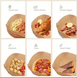 50pcs Coated Waterproof Air Fryer Disposable Double Side Parchment <b>Paper</b> Liners for Bread Baking No Stick Food Grade - Product Image 4