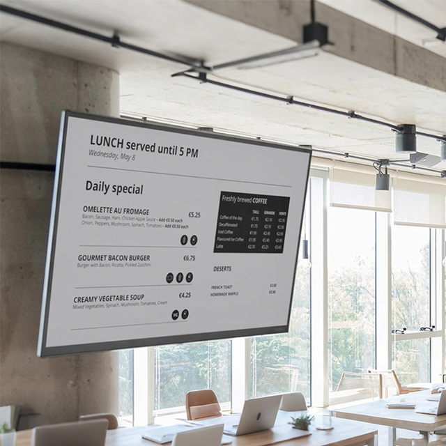 42 Inch Outdoor Full Color E Ink Screen Sunlight Readable Advertising Digital Signage Display E Paper Commercial Promotion Board
