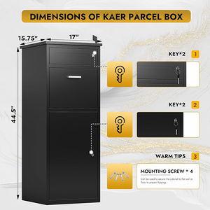 Jh-Mech Pakket Levering Dozen Voor Pakketten En Mails Extra Grote Beveiliging Anti-Diefstal Afsluitbare Metalen Levering Pakket Doos - Product Image 3