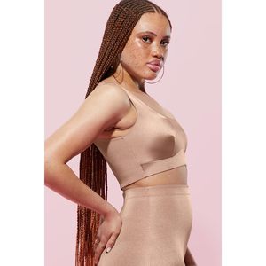 Bralette Moldeador de Cintura Media para Mujer, Compresión Media, Satén Sin Costuras, Uso Diario - Product Image 3