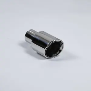 101 мм одиночный Впускной одиночный Выпускной хромированный полированный выхлопной глушитель наконечник автомобильный наконечник выхлопной трубы