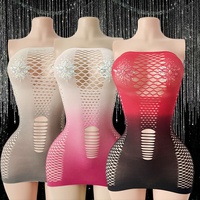 W.E. Tenue de danse exotique en résille tie-dye pour femme, en Spandex/Nylon, pour spectacle sur scène, en stock