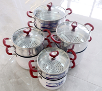 4/6/8/12L Vapeur Pot Marmite Ensemble Couscous Pot