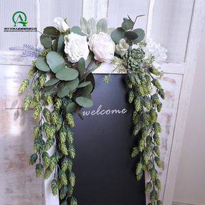 Plantas artificiales, flores de lúpulo de vid colgantes, vid de ratán, guirnalda de hojas verdes, cono de pino artificial para decoración de jardín y hogar - Product Image 4