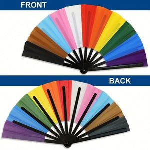 Abanico de Mano Progress Pride, Abanico Inclusivo con el Arcoíris del Orgullo LGBT, Talla XL - Product Image 4