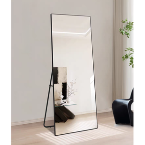 <span class=keywords><strong>Miroir</strong></span> <span class=keywords><strong>mural</strong></span> de luxe pleine longueur <span class=keywords><strong>grand</strong></span> <span class=keywords><strong>miroir</strong></span> de dressing rectangulaire avec cadre en aluminium pour la décoration de la chambre à coucher - Product Image 2