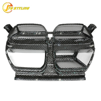 Calandre avant en fibre de carbone sèche CSL avec grille en maille pour BMW M3 G80 G82 G83 M4 avec ACC, calandre de pare-chocs avant en carbone