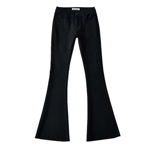 Pantalones Vaqueros de Mezclilla para <span class=keywords><strong>Mujer</strong></span>, Personalizados al por Mayor, Lavado Azul, Cintura Alta, a la Moda, Casuales, de Pierna Ancha, de Gran Venta - Product Image 6