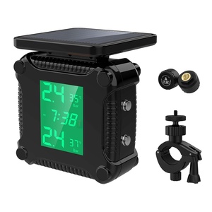 Sensor Eksternal Tenaga Surya Usb Tpms untuk Sepeda Motor, Monitor Tekanan Ban Real Time dengan Layar Warna LED - Product Image 1