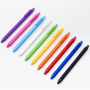 Stylo bille publicitaire personnalisé pas cher, coloré, en plastique, avec logo, style macaron, distinctif - Product Image 1