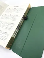 2021 novo design personalizado logotipo couro pu diário planejador notebook com bordas de ouro e colorido índice tab divisor
