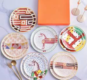 Vajilla de Porcelana Fina Ecológica para Hoteles y Clubes, Plato Plano de 10 Pulgadas y Plato Hondo de 8 Pulgadas para Cocina Occidental, Ideal para Regalos - Product Image 4