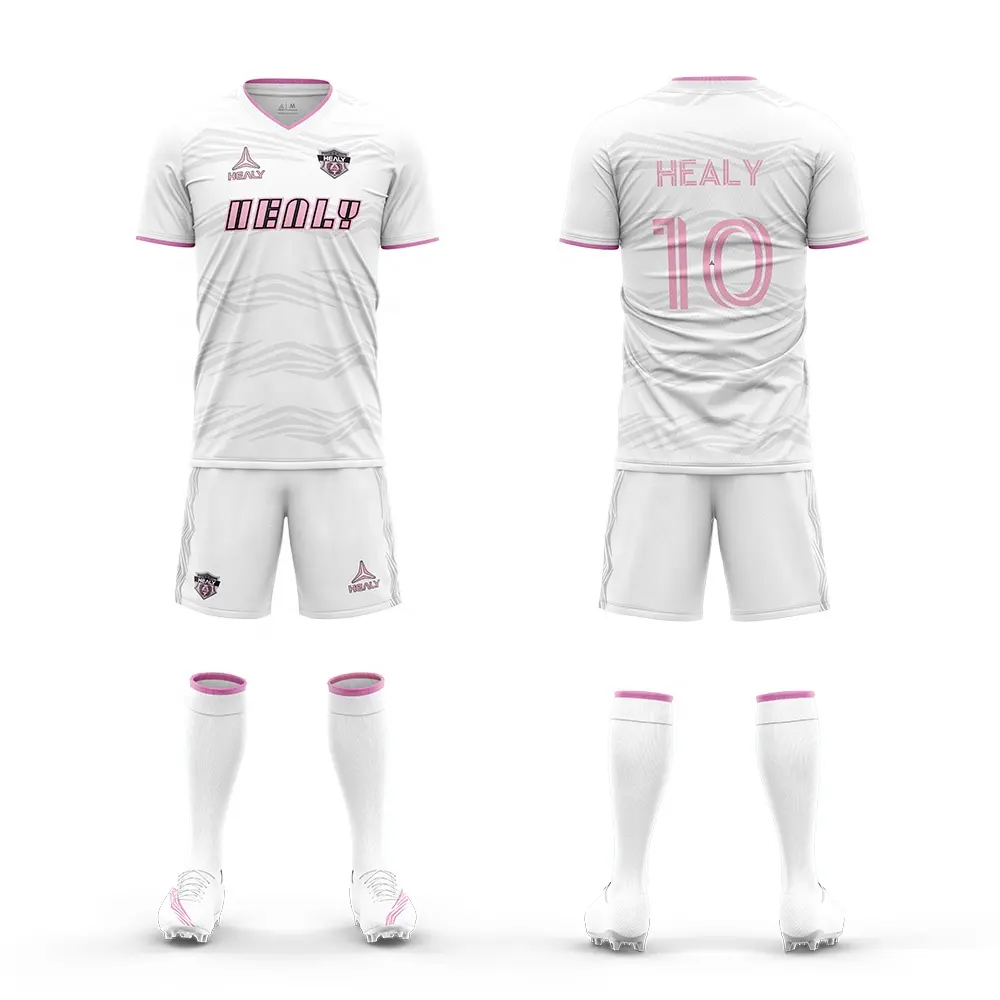 Benutzer definierte Logo Fußball verein Uniformen Set trocken Erwachsene Kinder Fußball Trikots Sets Polyester Männer Fußball Trikot
