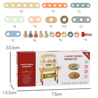 COMMIKI outils outil ménager grande Table à outils verte maternelle famille écrou démontage combinaison Table d'opération