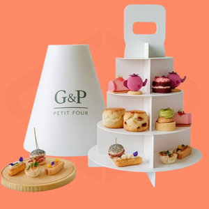 Cajas de Exhibición para 24 Mini Cupcakes de Alta Calidad, Diseño Transparente, Base Cónica de Cartón Blanco, Recubrimiento UV, Grabado en Relieve - Product Image 3