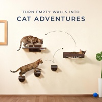 Station d'alimentation murale pour chat, étagères murales pour chat, meubles muraux pour chat, étagères murales pour chat avec hamac et station d'alimentation