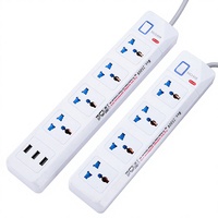 Multiprise intelligente 13A standard britannique avec interrupteurs multiples, ports USB, pour usage domestique et bureautique, convertisseur de fonction domestique, planche de câblage