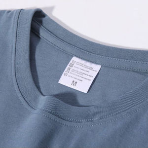 Plain Solid 100% Cotton Heat-Transfer Printed Custom Unisex Designer T-Shirt Blank Men's Eco-Friendly Breathable High Quality - Product Image 5