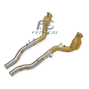 Tubería de Escape de Acero Inoxidable para Ferrari <span class=keywords><strong>Roma</strong></span> V8 3.9T 2020+, Downpipe Dorado con Aislamiento, Mejora de Potencia y Flujo - Product Image 6