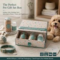 Coffret Cadeau pour Animaux de Compagnie – Boîte Tiroir en Papier Imperméable avec Ruban, Impression Intégrale, OEM ODM pour Emballage de Fêtes BRC FDA, Gaufrage, MOQ500