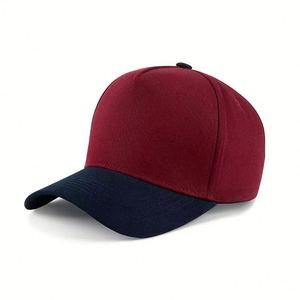 Casquette 5 panneaux bicolore tendance, casquette snapback structurée vierge en gros pour hommes, casquette de baseball hip-hop personnalisée pour commandes en gros - Product Image 1