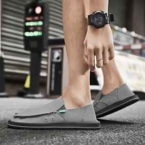 Chaussons d'été décontractés de luxe pour hommes, en toile respirante et légère, à enfiler, style demi-mules, durables, grandes tailles 39-47 - Product Image 4