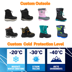 Bottes d'hiver imperméables pour hommes, nouveau style, adaptées à la pêche, doublées de rembourrage épais avec du matériau en duvet extra épais, grandes bottes de neige - Product Image 4