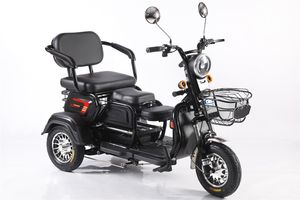 Tricycle électrique à trois roues 48V avec toit ouvert, motorisé, pour le transport urbain - Product Image 5