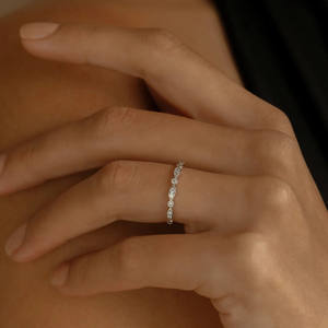 Bague de mariage en argent 925 pour femme bague de fiançailles index avec cadeau de mariage en diamant créé en laboratoire - Product Image 6