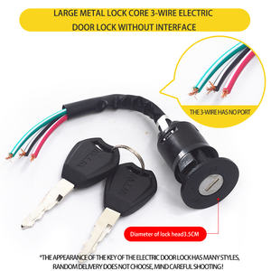 Motorfiets Waterdichte Kleine 4-<span class=keywords><strong>Line</strong></span> Elektrische Deur Slot Elektrische Voertuig Schakelaar Sleutel - Product Image 4