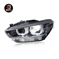 Phare de voiture pour BMW Série 1 F20 2012-2014, ensemble de phares, double couleur DRL jaune et blanc, yeux d'ange, phare LED