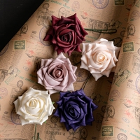 MW21005 Fleurs artificielles en mousse roses décor avec tige mousse florale pour bouquet de mariage décorations de table de chambre