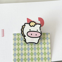 Vente chaude Personnalisé Mignon Animal Acrylique Clip Dessin Animé Porte-Notes pour École Bureau Papeterie Cadeau Kawaii PP Joint Pince Décor