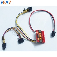 Modul PSU Pico ATX 160W Output 24Pin, Input DC 12V, Konektor PCIe 6Pin Male untuk Casing Komputer Mini PC