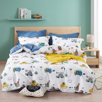 Nuevo diseño 3D Digital impreso 100% algodón Spandex sábanas edredón fundas de almohada tamaño completo refrigeración y transpirable