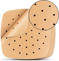 Papier sulfurisé en silicone double face enduit, économique et personnalisé, résistant à la graisse, pour friteuse à air, idéal pour aliments, gâteaux, pain et biscuits
