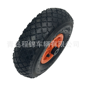 ยางลมเฉิงจิน 3.00-4 ขอบสีส้ม สำหรับรถเข็นล้อเดียว - Product Image 3