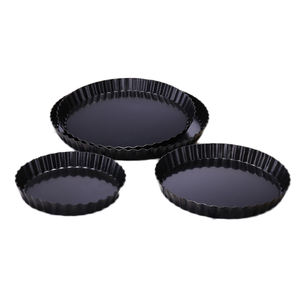 Round Removable Bottom Aluminum <b>Non</b>-<b>stick</b> Pizza Pans <b>Baking</b> <b>Tray</b> - Product Image 2