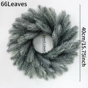 Guirlande <span class=keywords><strong>de</strong></span> Noël artificielle en aiguilles <span class=keywords><strong>de</strong></span> pin, fausse plante verte, décoration, arrangement, guirlande à suspendre à la porte - Product Image 2