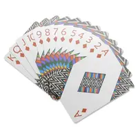 Fabbrica all'ingrosso di fascia alta promozionale su entrambi i lati stampato Design personalizzato dimensione Poker plastica arabo grandi carte da gioco grandi