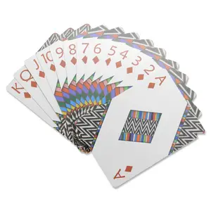Groothandel Fabriek High End Promotionele Beide Zijden Gedrukte Aangepaste Ontwerp Poker Size Plastic Arabische Grote Speelkaarten Grote
