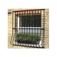Barras de seguridad decorativas para ventanas, barras de seguridad de hierro para ventanas, ventanas abatibles
