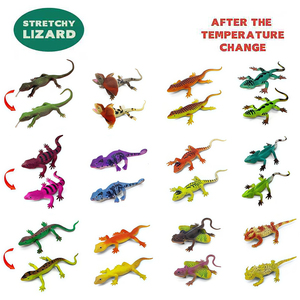Juego de 24 Figuras de Lagartos de Gel TPR Suave que Cambian de Temperatura, Realistas y Elásticas, para Niños, Juego Sensorial, Regalo de Cumpleaños - Product Image 4