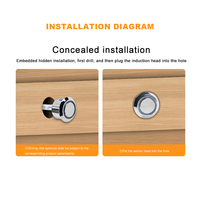 AC220V sakelar Sensor peredupan sentuh sensor gerak lampu lemari kabinet LED tertanam dapat dilepas