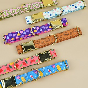 Luxury High Quality Soft Adjustable Dog Handmade Designer <strong>Pet</strong> Retractable Collar Heat Transfer Printing <strong>Pet</strong> Cute