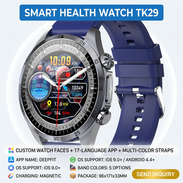 Stylish AMOLED Smartwatch with ECG Heart Rate Monitor SpO2 Sleep Tracker Wireless Connectivity for Office Workers Gift