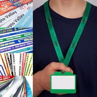Tali Gantungan ID Card Polyester Custom Logo, Dilengkapi Pengaman Lepas Otomatis, Kait Lobster Claw Hook, dan Gantungan Kunci