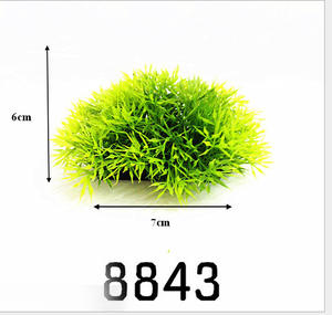Plantes aquatiques artificielles écologiques en plastique de Guangzhou, aménagement paysager d'aquarium, ornementales, aiguilles de pin courtes, base, petite herbe - Product Image 4