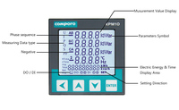 Medidor de Energía Trifásico Inteligente y Monitor RS485 con Precisión de 0.5S, Multifunción, Montaje en Panel, Pantalla LCD, Medidor de KWh