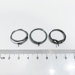 Anneau en argent S925 pour la création de bijoux, support vide pour perles rondes de 8-10 mm, décoration 10091 - Product Image 4